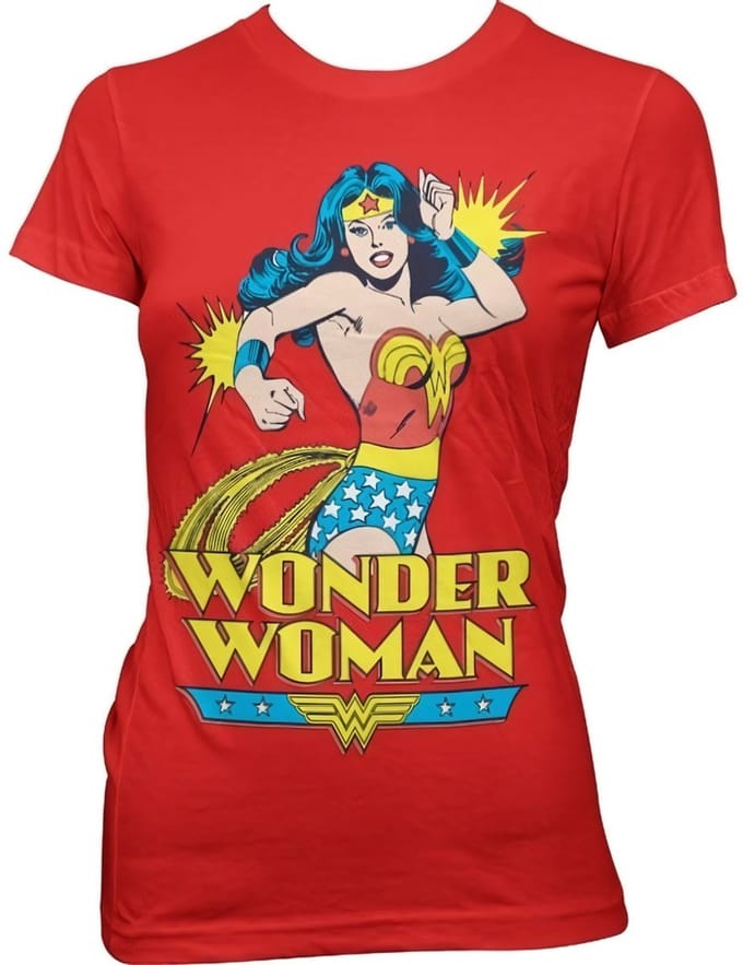 DC Comics Wonder Woman Dames Tshirt -L- Wonder Woman Rood