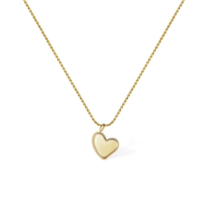 Amberz Ketting met hartje goud voor dames – Ketting met hanger – Collier dames – Corazon – 45 cm