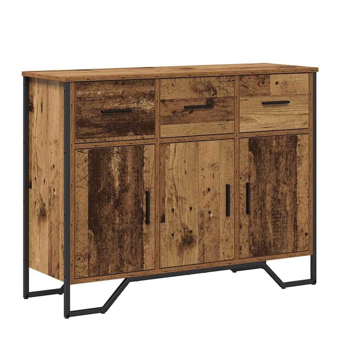 vidaXL - Dressoir - Oudhout - 97 - x - 32,5 - x - 74,5 - cm