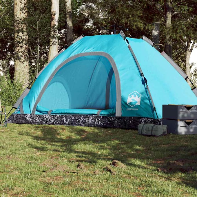 Vidaxl Tente de Camping, 5 Personnes, Bleu, Montage Rapide