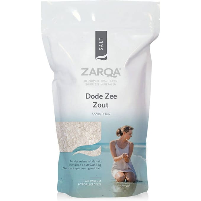 ZARQA 100% Dode Zeezout - 1kg - badzout - Hypoallergeen - ontspant