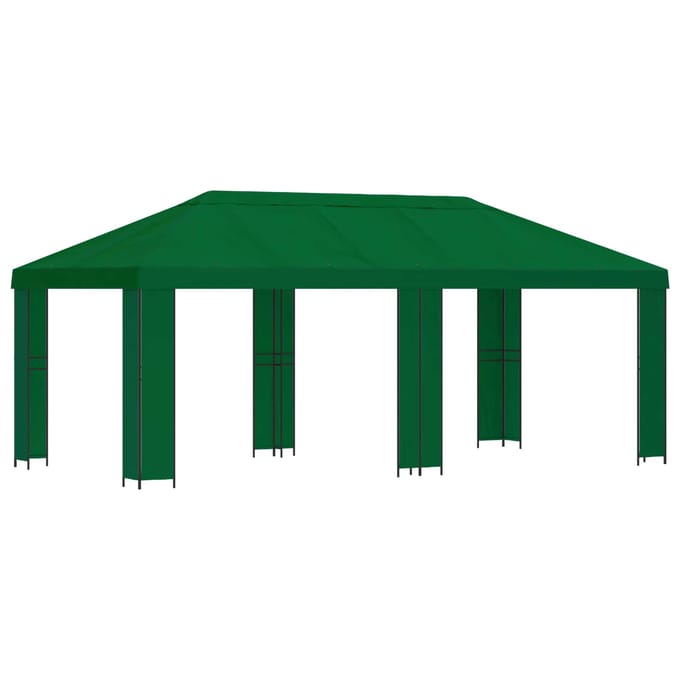 vidaXL - Tuinpaviljoen - 6 - x - 3 - m - Groen - Polyester - en - Staal - 190 - gsm