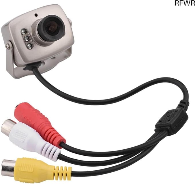 RFWR® Mini Bewakingscamera met Nachtzicht en Audiofunctie - Compacte 6LED CMOS CCTV Camera