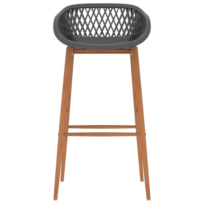 vidaXL - Barstoelen - 2 - st - grijs