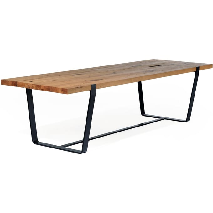 Janua - BB 11 tafel Clamp - gepoedercoat zwart - Eiken natuur geolied - 200 x 105 cm - bruin