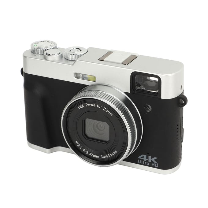 Appareil photo numérique 4K 48MP Écran HD IPS 3,5 pouces Zoom numérique 16x Appareil photo rétro compact portable pour