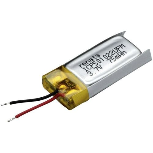 Renata ICP501022UPM Speciale oplaadbare batterij Prismatisch Kabel LiPo 3.7 V 75 mAh 1 stuk(s)