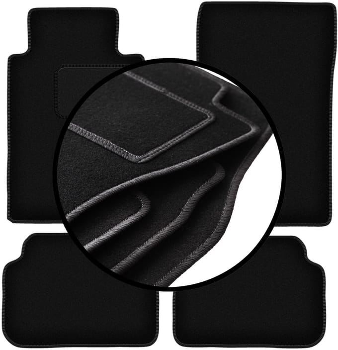 Complete set veloursmatten voor: Mercedes E W124 coupé (1984-1997)