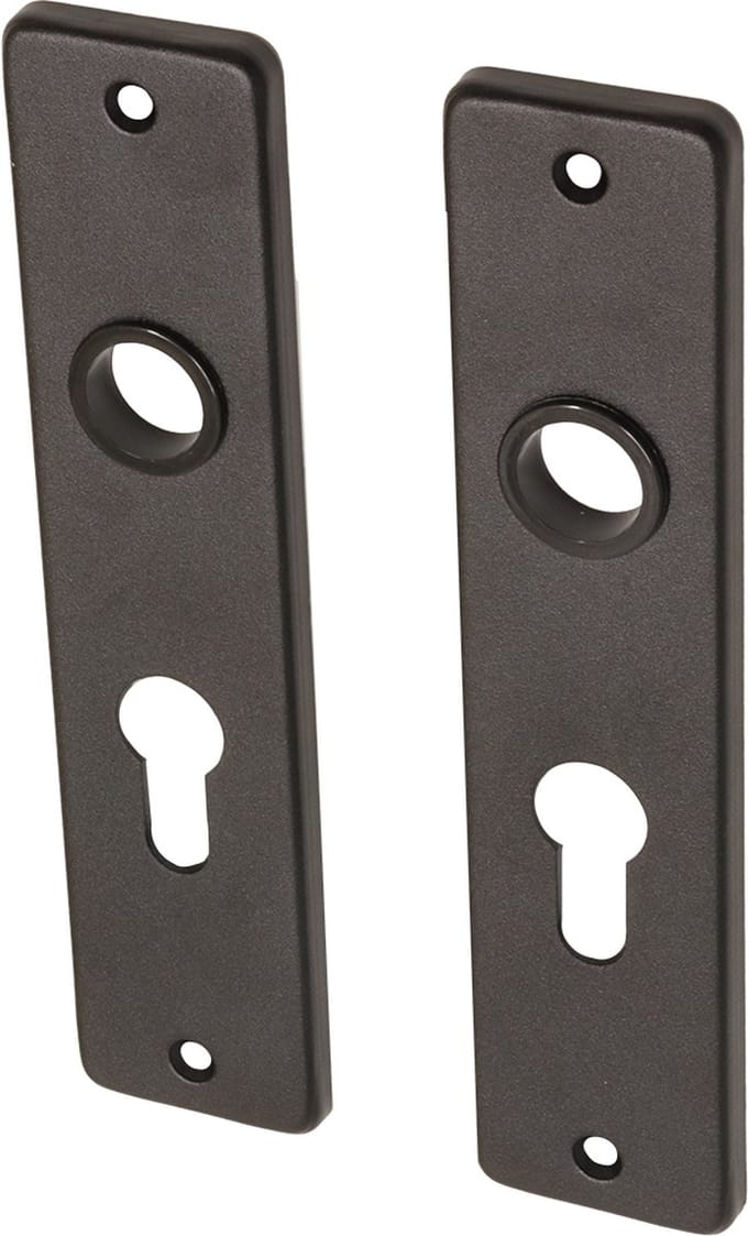 Deurschild zwart PC55 aluminium kortschild | Per set