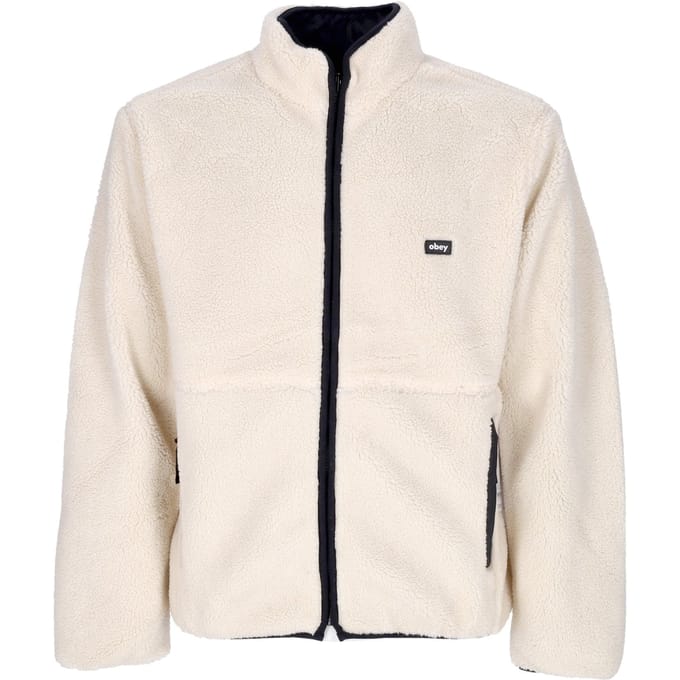 Teddybeer Trophy Sherpa-jas voor heren, omkeerbaar, naturel