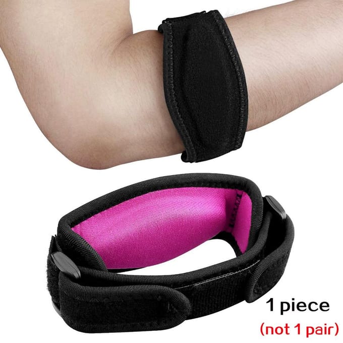 1 Pièce Genouillère Tennis pour Tendinite Support Avant-Bras Bande avec Coussinet de Compression ainsi que Sangle de Coude Idéal pour les Golfeurs