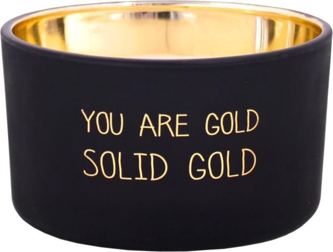 Sojakaars You are gold solid gold Glas Medium Woodwick