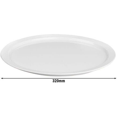 GGM Gastro (24 Stück) Pizzateller - Polycarbonat - Ø 320mm - Weiß Wit