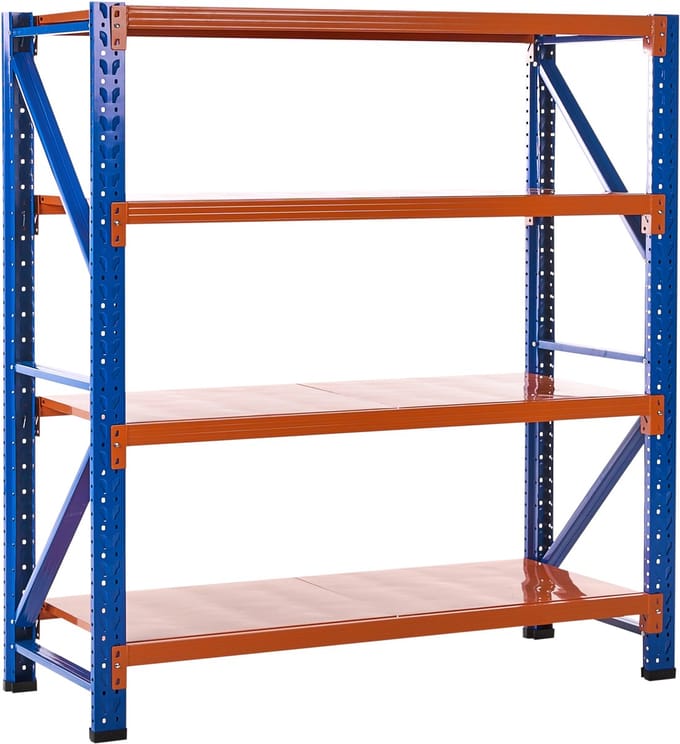 BELIANI FIUGGI - Stellingkast 4 planken - Oranje/Blauw - 200 cm - Staal