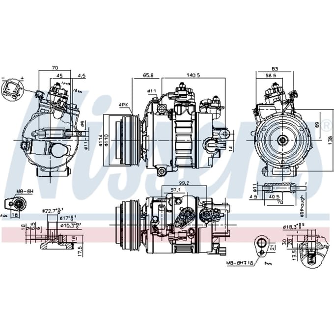Compressor airconditioning NISSENS 890792