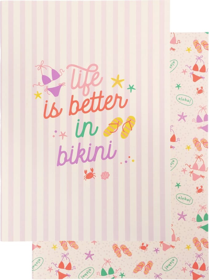 Kangaro schriften - Beach Happy - A4 - lijn - 4 stuks