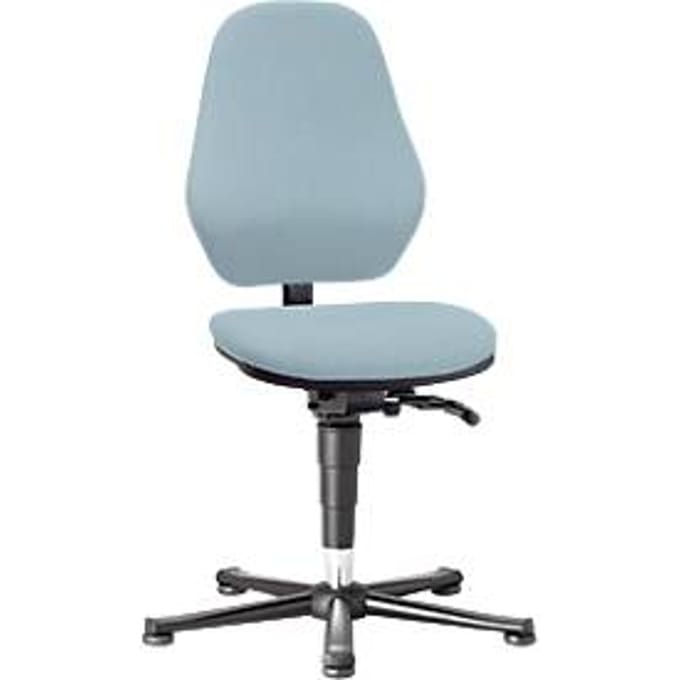 Labostoel Basic 9132, met glijders, stoffen bekleding, Duotec grijs