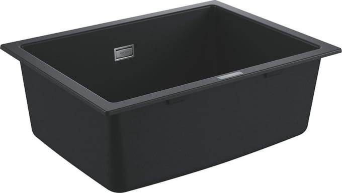 GROHE K700U composiet spoelbak - 61cm - Onderbouw - Met overloop - Granite Black