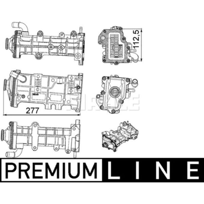 EGR-klep uitlaatgasRadiator MAHLE CE 23 000P