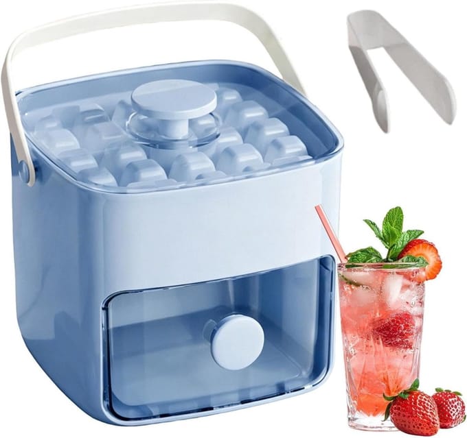 IJsblokjesmaker Emmer - Drankkoeler Vorm - Dranken Koelen - Dubbellaags Ontwerp - 17 cm Breed - C