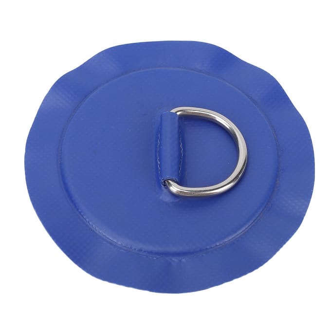 D-ring Patch Multifunctioneel PVC en Roestvrij Staal Boot Circulaire D-ring Pad voor Opblaasbare Boot Kajak Bijboot blauw