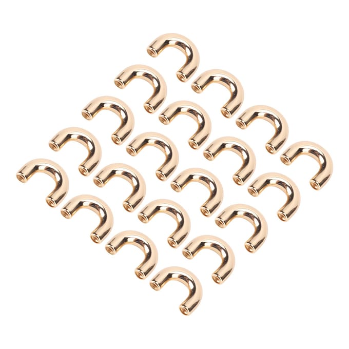 20 Sets D-ring Connector Gesp Zinklegering Galvaniseren Boogbrug D-ring Gesp en IJzeren Schroeven goud