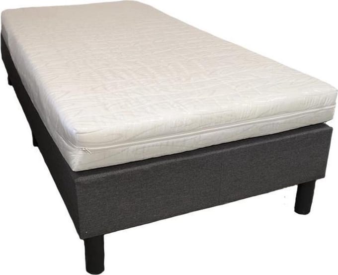 Bed4less Boxspring 90 x 200 cm - Met Matras - Eenpersoons - Antraciet
