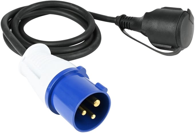 CEE Verloop Contra - 1.5 m - IP44 - CEE naar SCHUKO - max3680W