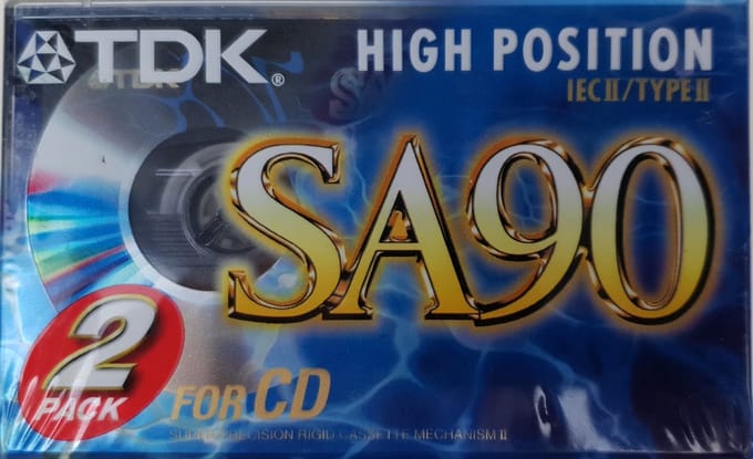 2-pack TDK SA90 Cassettebandjes