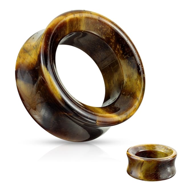 8 mm Double-flared tunnel Tijgeroog - LMPiercings