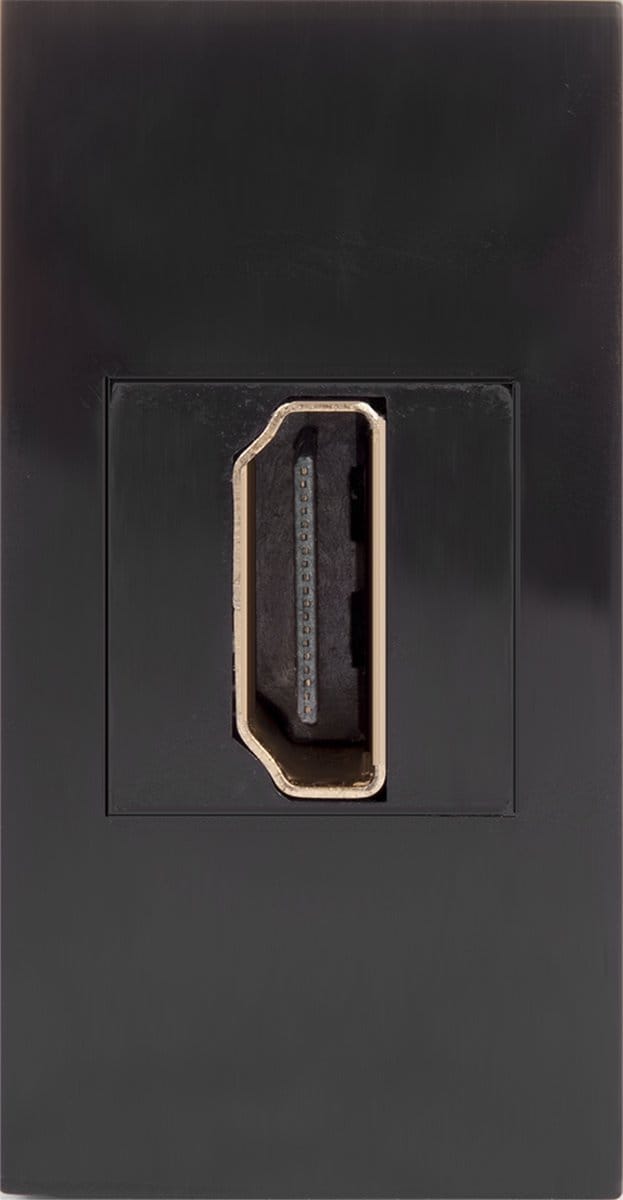 Maclean - HDMI-aansluiting Modulaire wandcontactdoos verzonken montage (HDMI-aansluiting, wit)