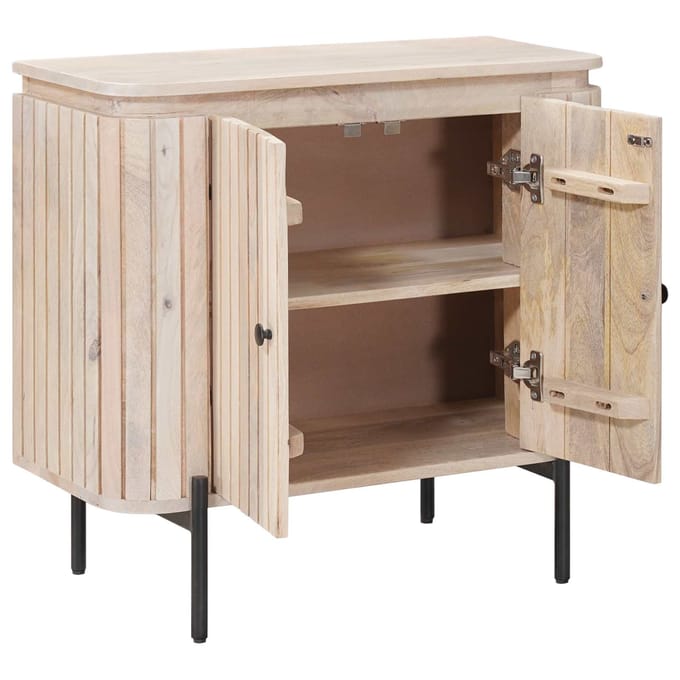 vidaXL - Dressoir - 70 - x - 30 - x - 65 - cm - Massief - Mangohout - en - Geëngineerd - Hout