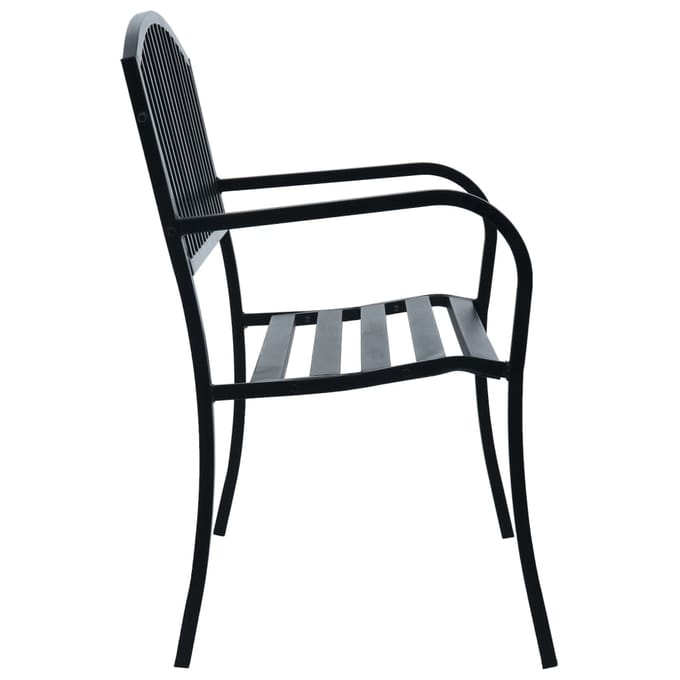 vidaXL - Tuinbank - 120 - cm - staal - zwart