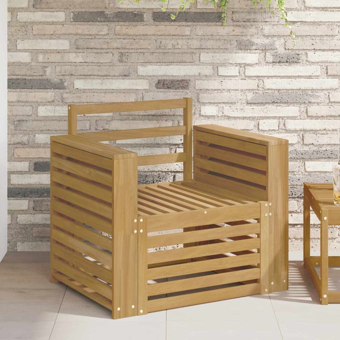 vidaXL - Buiten - bank - set - Massief - Acacia - Hout - Wit
