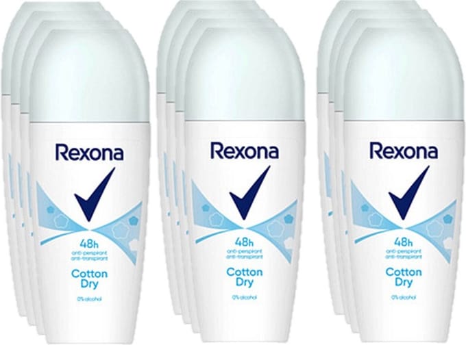 Rexona Deo Roller 48H Cotton Dry - JUMBOPAK 12 x 50 ml