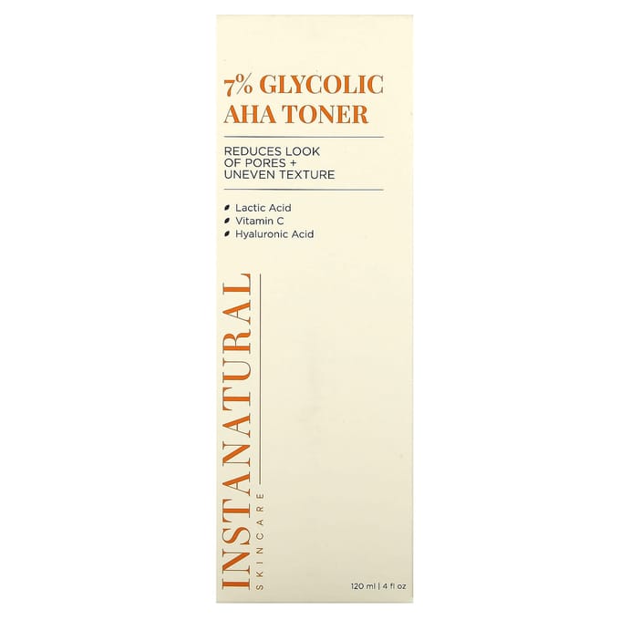 InstaNatural, Tonique AHA Glycolique à 7%, 4 fl oz (120 ml) white