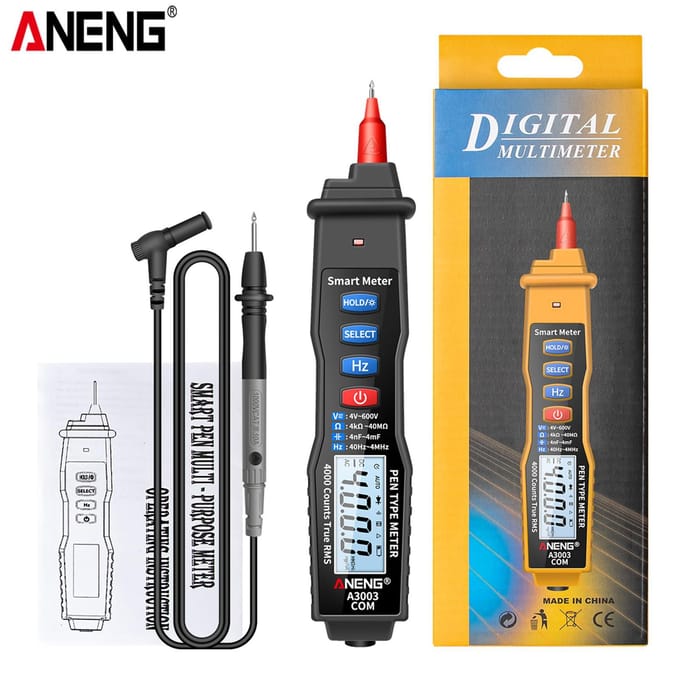 ANENG Digitale penmultimeter NCV AC/DC voltmeter Ohmmeter Weerstand Capaciteit Frequentie Live