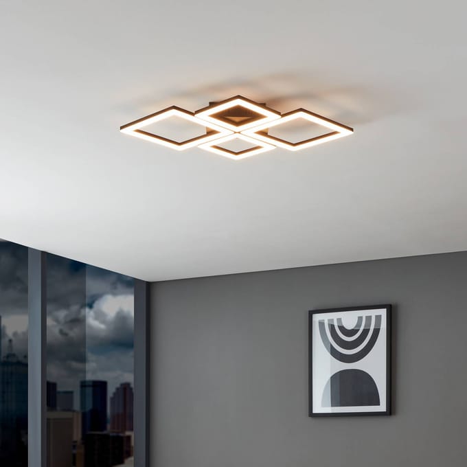 EGLO connect.z Paranday-Z Smart Plafondlamp - 47 cm - Zwart/Wit - Instelbaar wit licht - Dimbaar - Zigbee