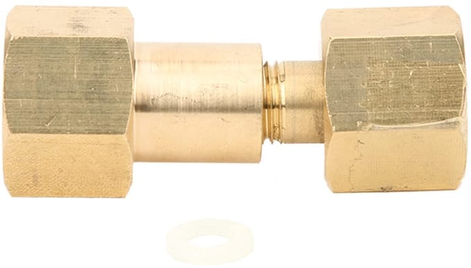Allecto - Argon Regelaar Adapter - 320 naar 580 - Ideaal voor CO2-tank - Messing Cilinderadapter - 15 MPa - Geschikt voor elke argonregelaa...