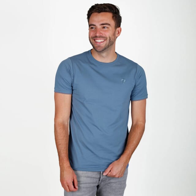 Heren T-shirt Dronten - Jeansblauw