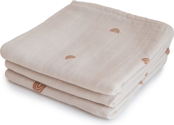 Mushie Multidoek Muslin Rainbow 3-Pack