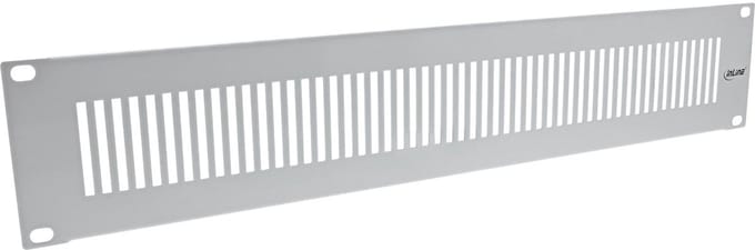 19 inch ventilatiepaneel | verticale sleuven | 2U | grijs