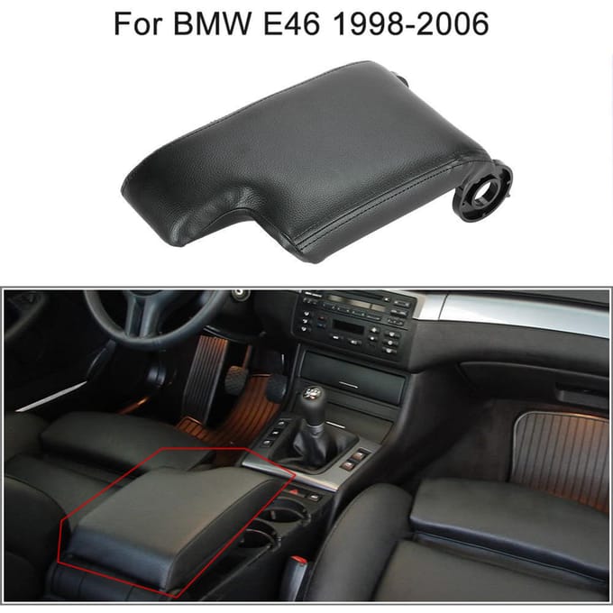 Vervangingsset voor middenconsole-armsteunafdekking voor BMW E46 1998-2006 gray
