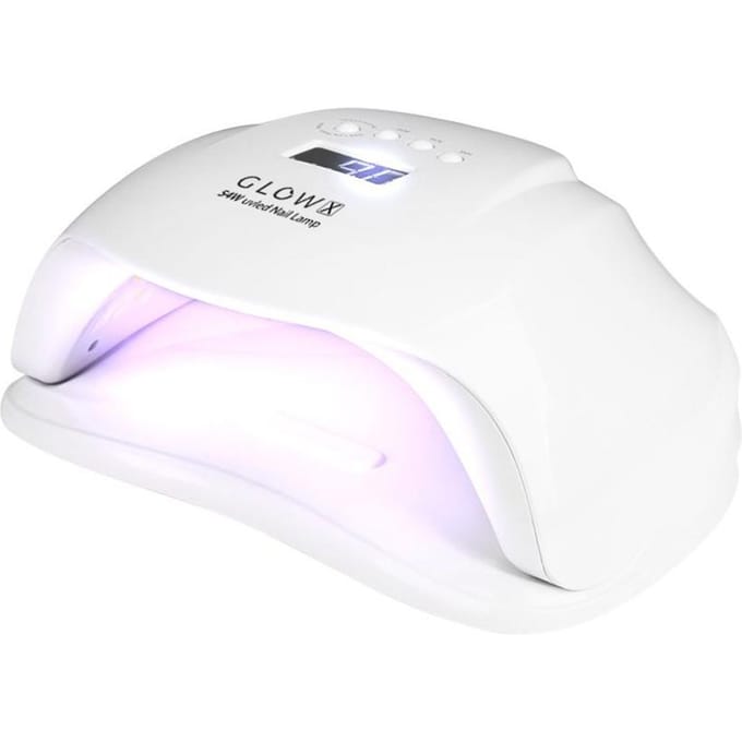 UV LED Glow X Nagellamp 54W Wit – Professionele Dual LED Lamp voor Manicure met Timer, Lage Warmtestand en Sensor