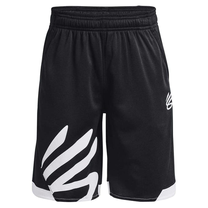 Under Armour Curry Splash-basketbalshorts voor jongens (Zwart)