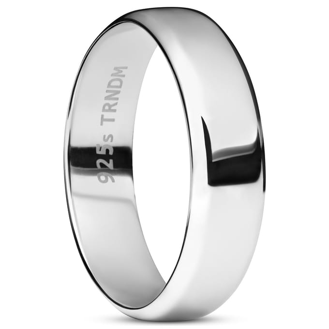 Argentia | Eenvoudige afgeronde ring van 925 sterling zilver