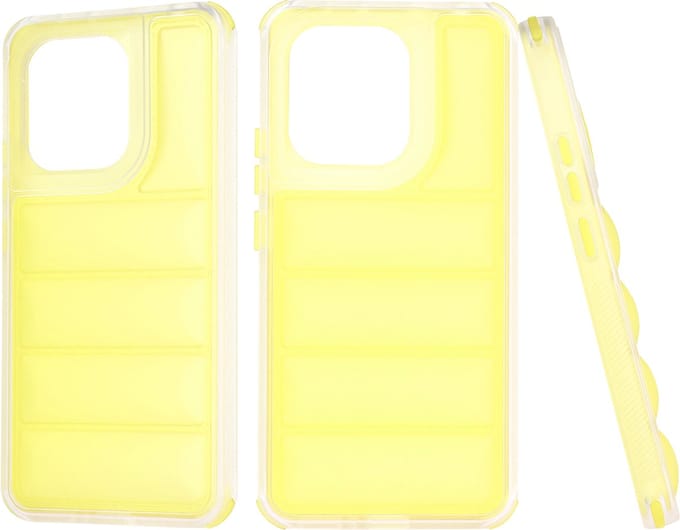 Hoesje geschikt voor Xiaomi Redmi Note 13 4G - Techsuit Wave Shield Shockproof Hard Case Back Cover - Geel