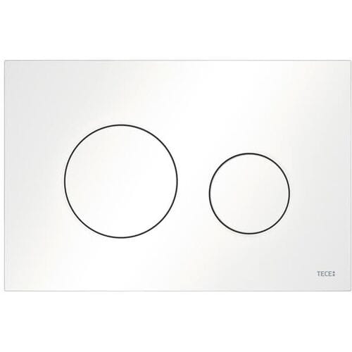 Tece TeceLoop wcbedieningsplaat van kunststof voor duospoeltechniek 220 x 150 x 5 kleur wit