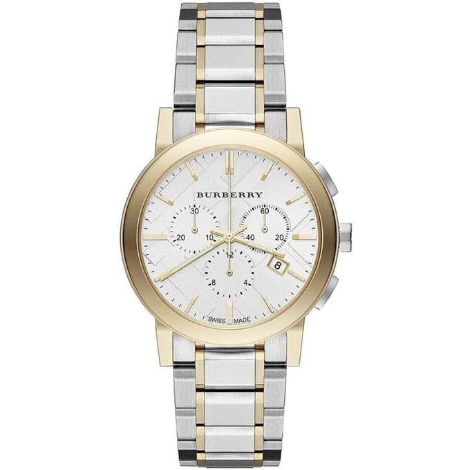 Burberry Unisex Tweekleurig Chronograaf Horloge BU9751