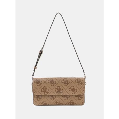 Guess Sadie Flap Vrouw Coal Logo in synthetisch materiaal met aardappel en monogram